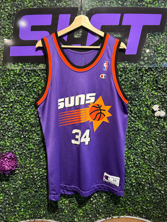 90s Phoenix Suns #34 Charles Barkley Champion Jersey. Size Large