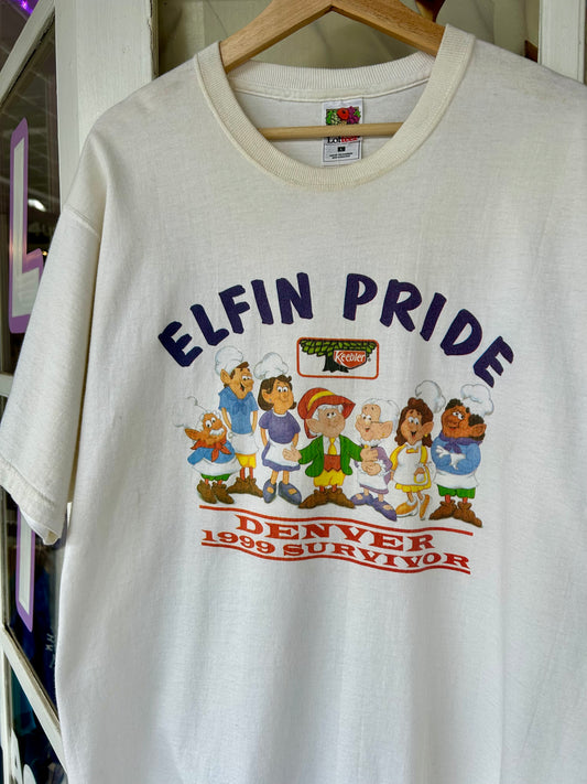 1999 Keebler Denver “Elfin Pride” T-Shirt. Size Large
