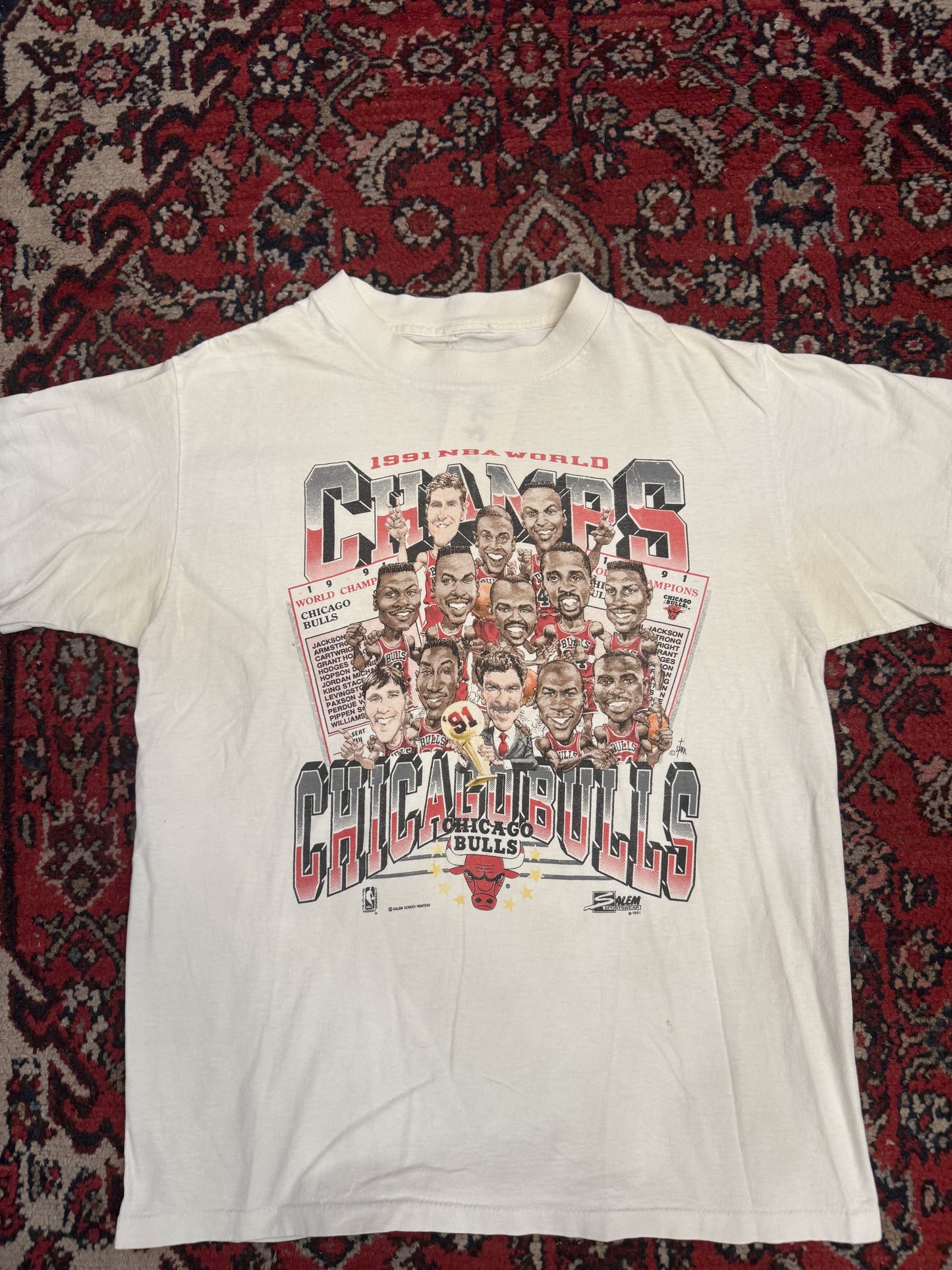 Vintage 1991 Bulls Character T-Shirt Size Large