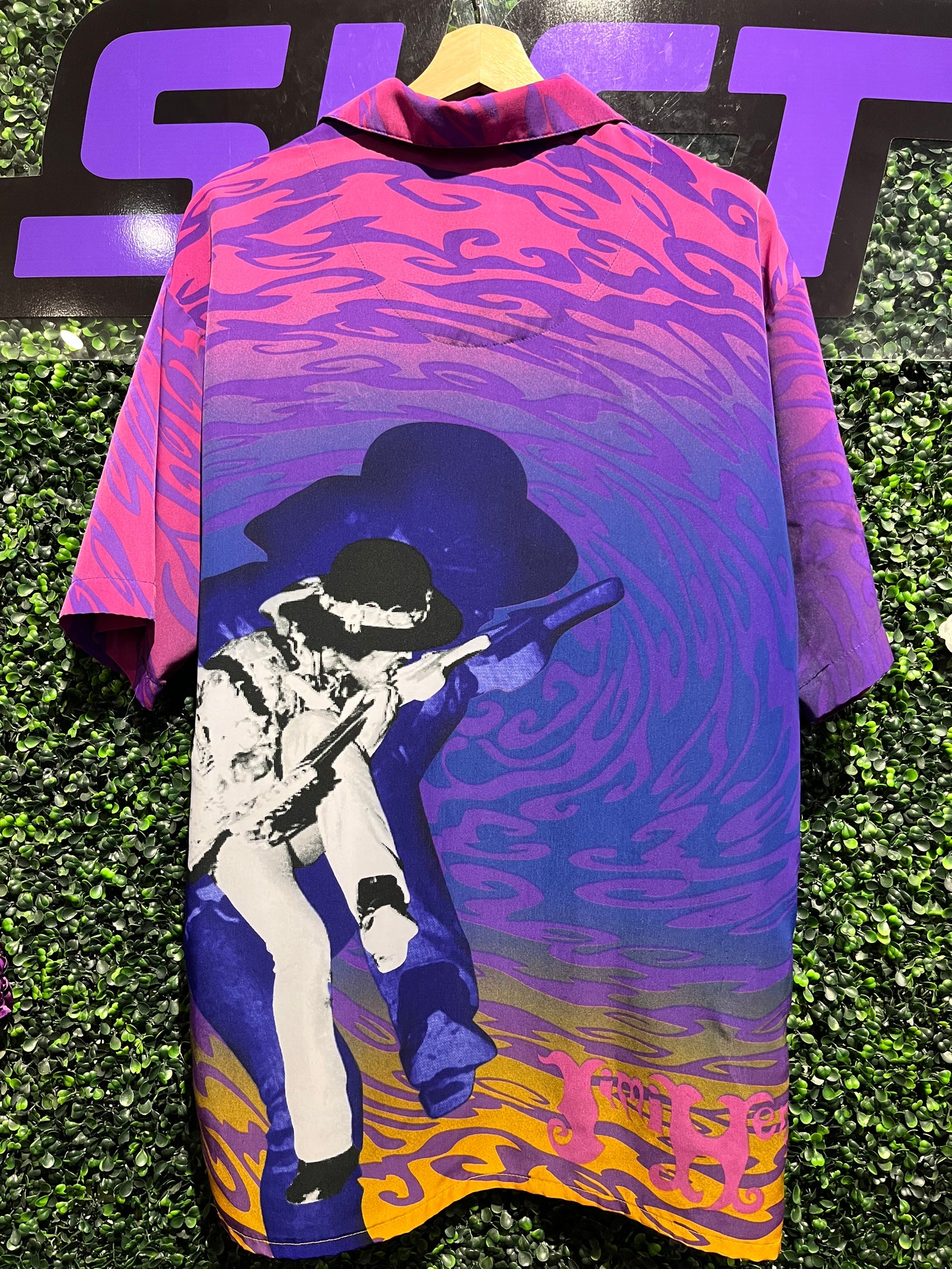 Vintage Jimi Hendrix Psychedelic Button-up Shirt. Size L