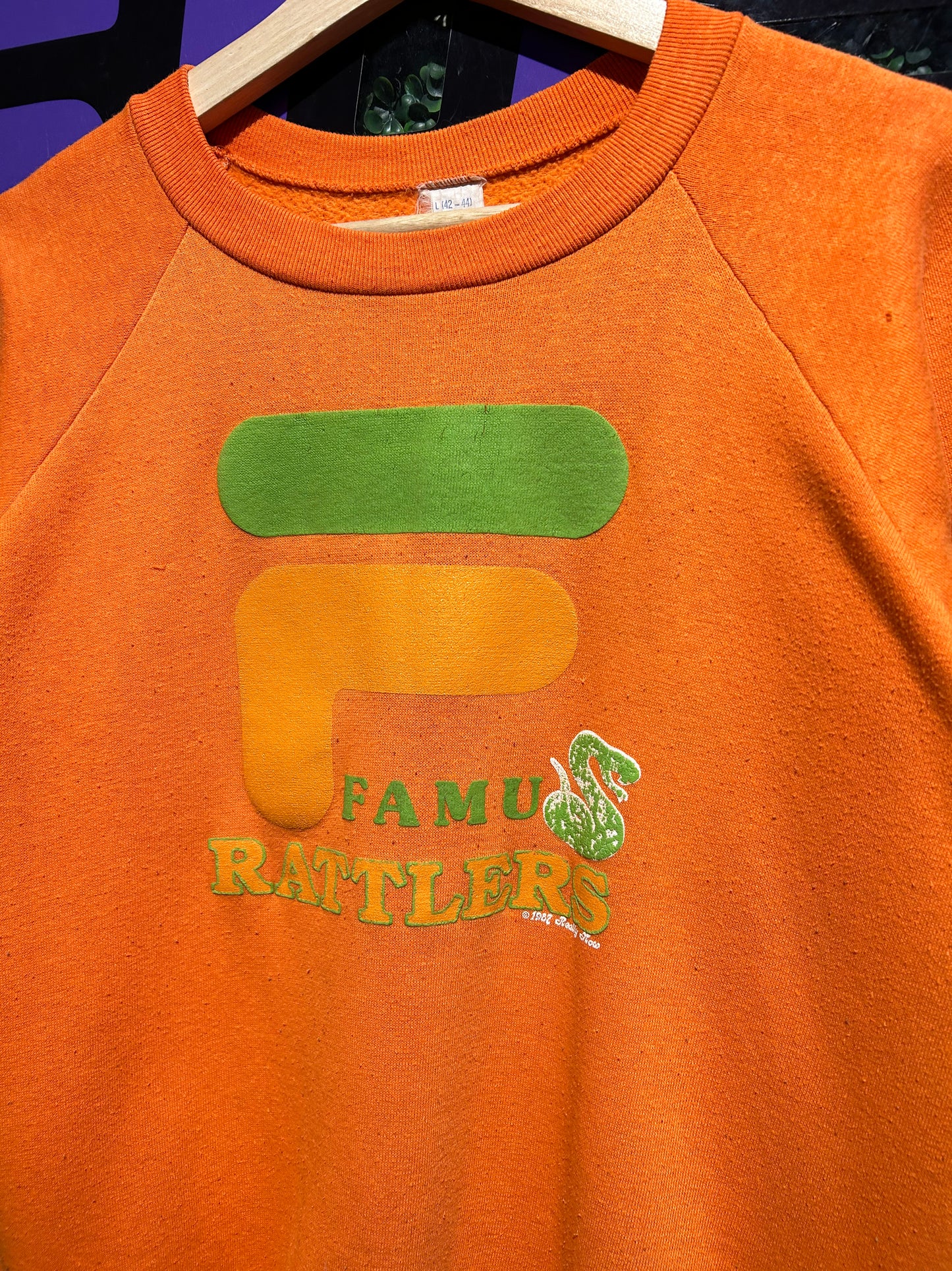 80s FAMU Rattlers Crewneck. Size Medium