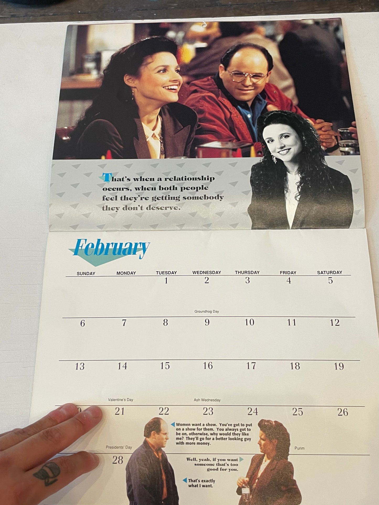 Vintage 1994 Seinfeld Calendar