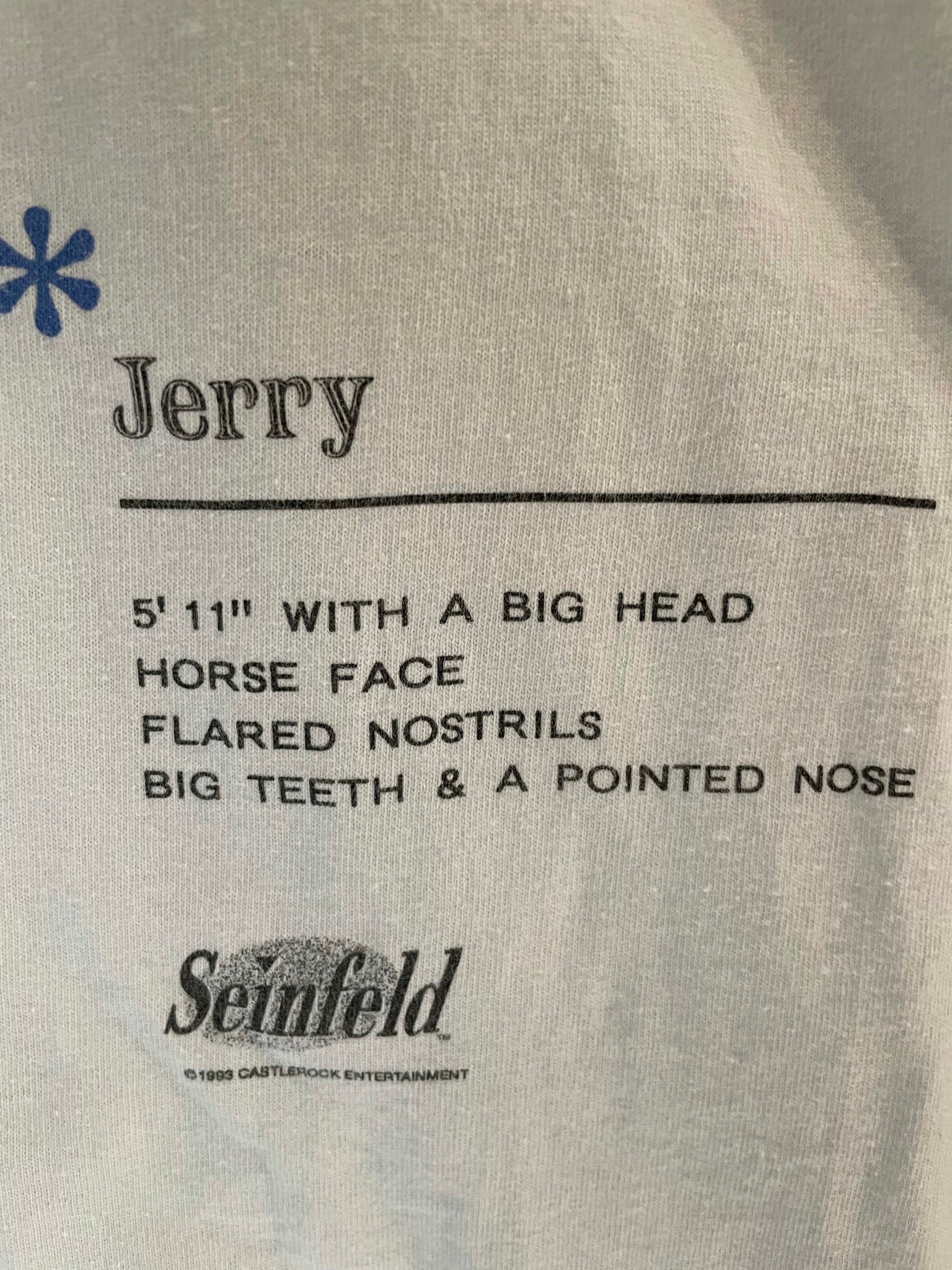 1993 Stanley Desantis Seinfeld Jerry Head T-Shirt Size M – SLCT Stock